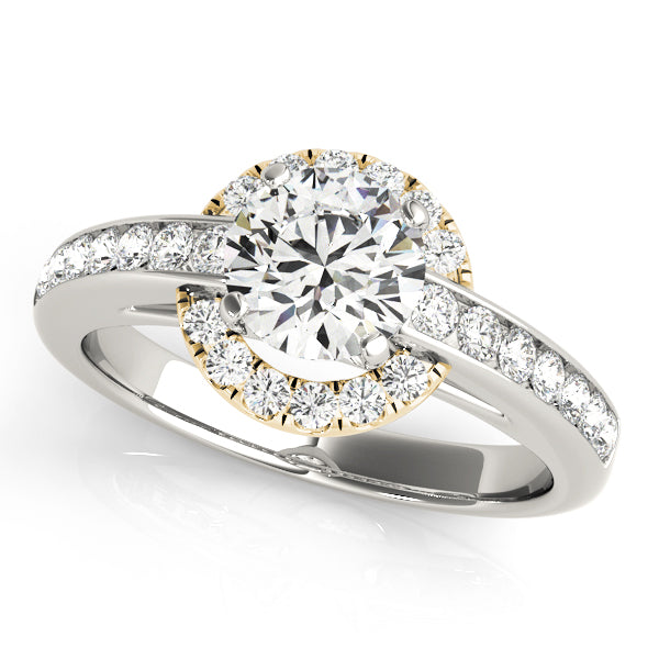 Round Halo Diamond Engagement Ring · 0.43 ct tw