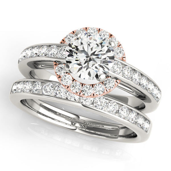 Round Halo Diamond Engagement Ring · 0.43 ct tw