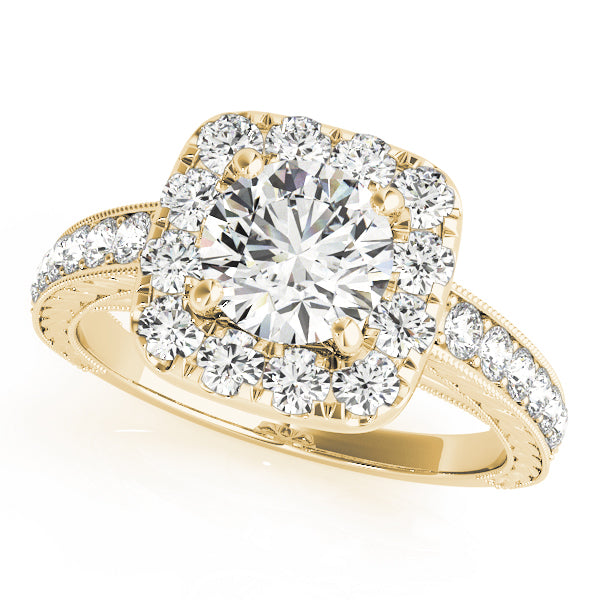 Round Halo Diamond Engagement Ring · 0.53 ct tw