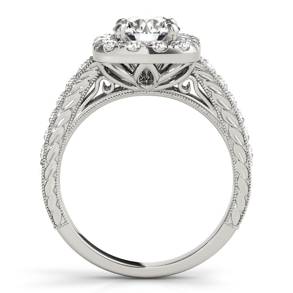 Round Halo Diamond Engagement Ring · 0.53 ct tw