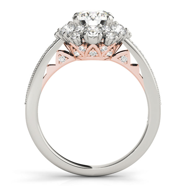 Round Halo Diamond Engagement Ring · 1.01 ct tw