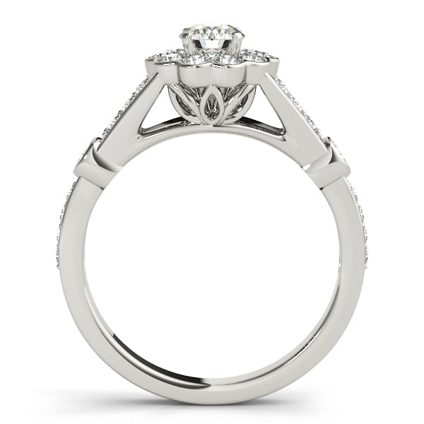 Round Halo Diamond Engagement Ring · 0.86 ct tw