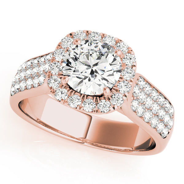 Round Halo Diamond Engagement Ring · 1.70 ct tw
