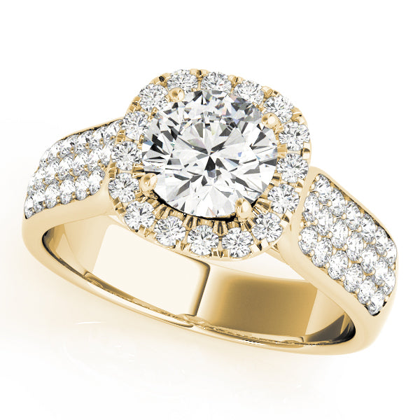 Round Halo Diamond Engagement Ring · 1.70 ct tw