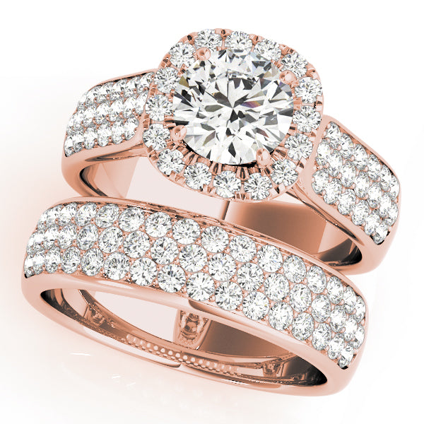 Round Halo Diamond Engagement Ring · 1.70 ct tw
