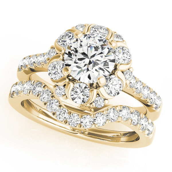 Round Halo Diamond Engagement Ring · 0.91 ct tw