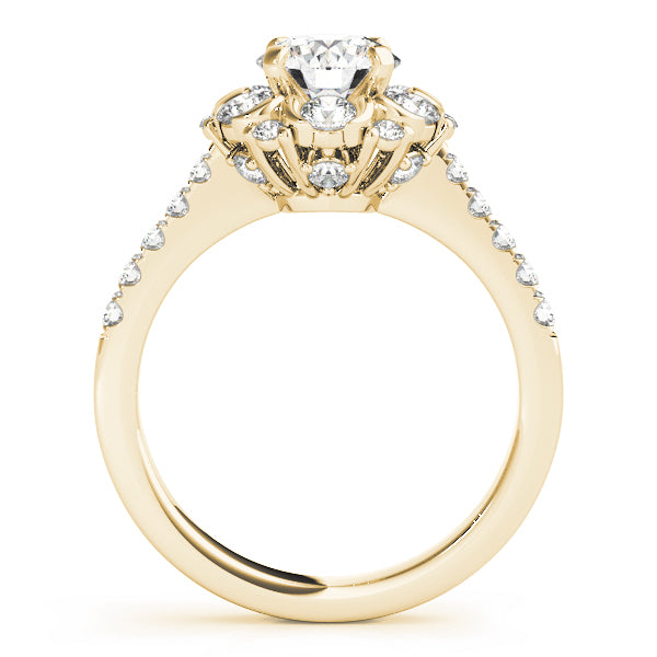 Round Halo Diamond Engagement Ring · 0.91 ct tw