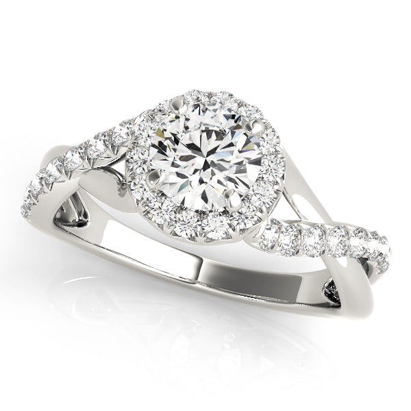 Round Halo Diamond Engagement Ring · 0.36 ct tw