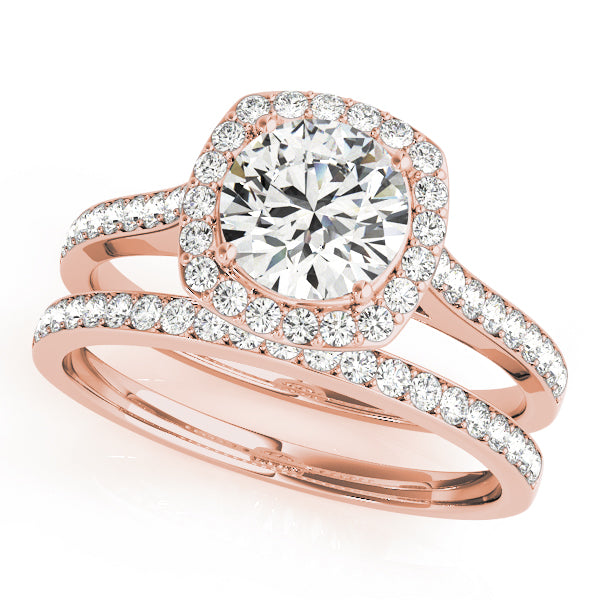 Round Halo Diamond Engagement Ring · 1.05 ct tw
