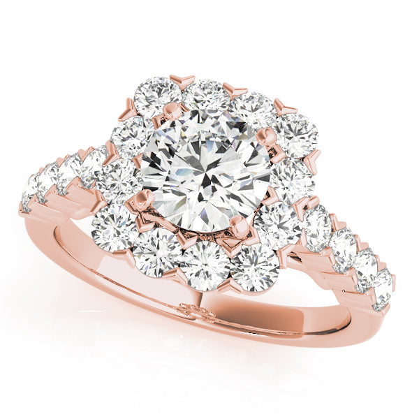 Round Halo Diamond Engagement Ring · 2.82 ct tw