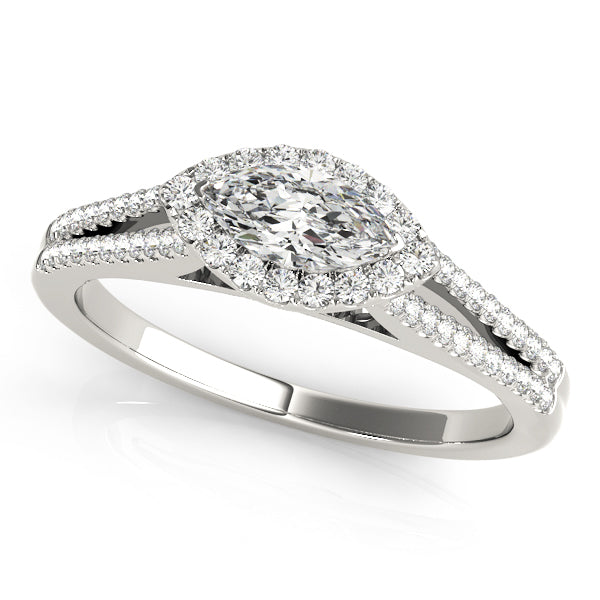 Marquise Halo Diamond Engagement Ring · 1.34 ct tw
