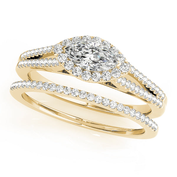 Marquise Halo Diamond Engagement Ring · 1.34 ct tw