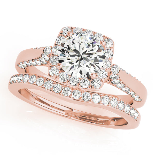 Round Halo Diamond Engagement Ring · 1.00 ct tw