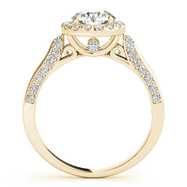 Round Halo Diamond Engagement Ring · 1.19 ct tw