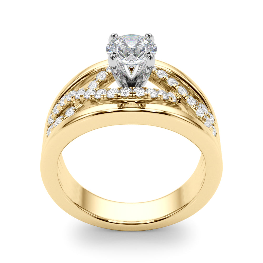 Multi-Row Diamond Engagement Ring · 0.24 ct tw