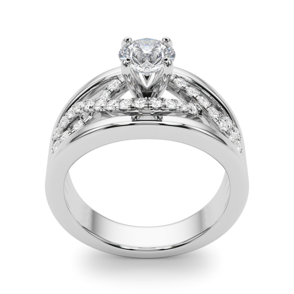 Multi-Row Diamond Engagement Ring · 0.24 ct tw