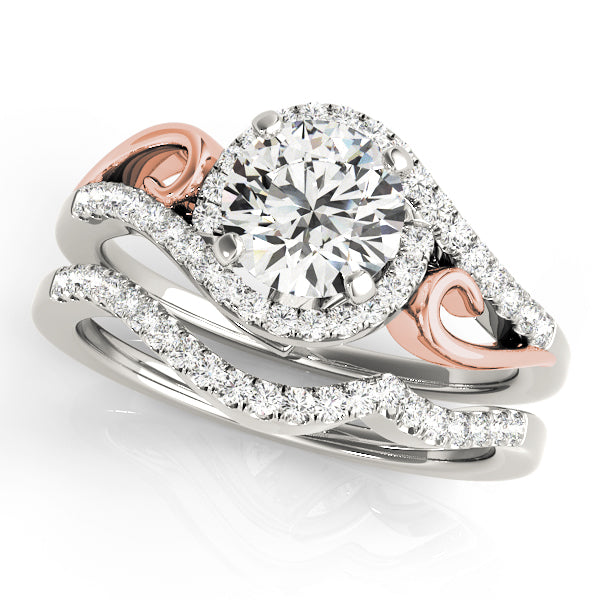 Round Halo Diamond Engagement Ring · 0.20 ct tw