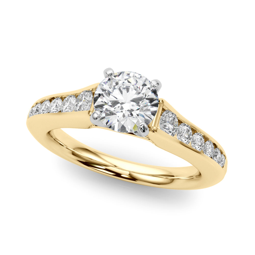 Single Row Diamond Engagement Ring · 0.47 ct tw