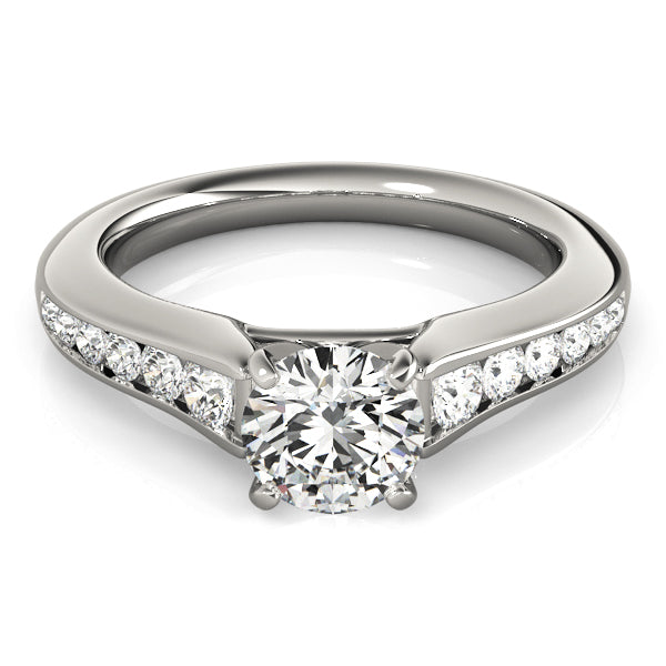 Single Row Diamond Engagement Ring · 0.47 ct tw