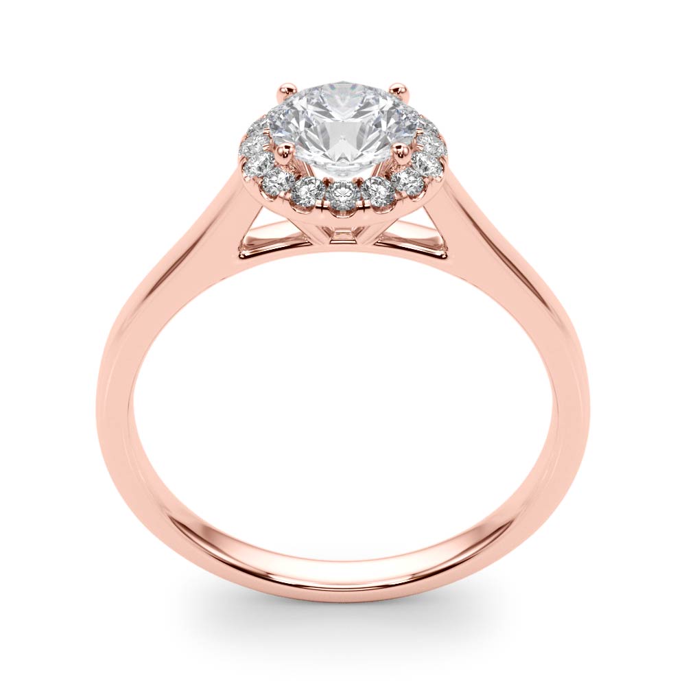 Round Halo Diamond Engagement Ring · 0.83 ct tw