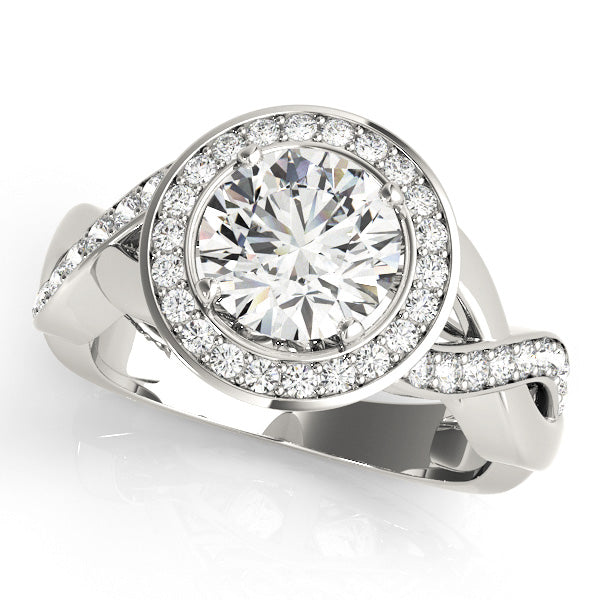 Halo Diamond Engagement Ring · 0.43 ct tw