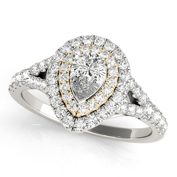 Pear Halo Diamond Engagement Ring · 0.85 ct tw