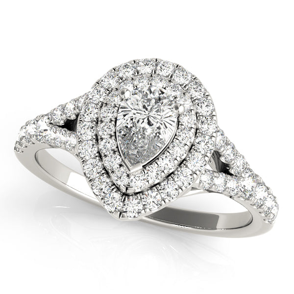 Pear Halo Diamond Engagement Ring · 1.17 ct tw