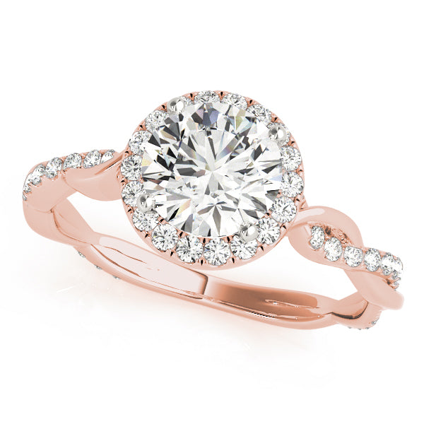 Round Halo Diamond Engagement Ring · 0.81 ct tw