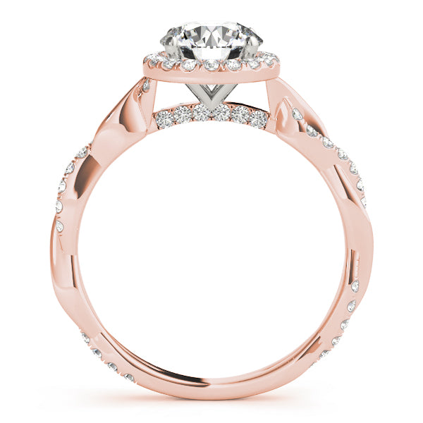 Round Halo Diamond Engagement Ring · 0.81 ct tw