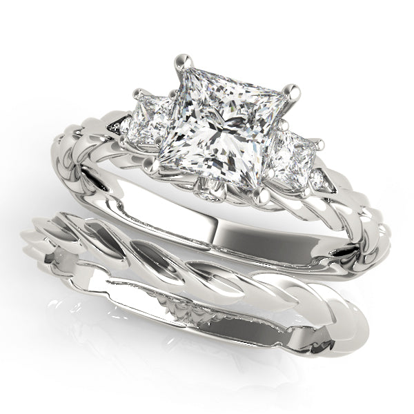 Square Diamond Engagement Ring · 0.92 ct tw