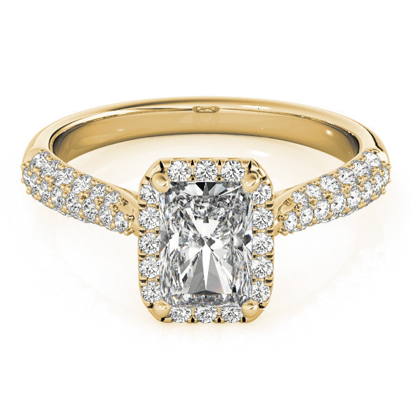 Emerald Multi-Row Diamond Engagement Ring · 1.60 ct tw