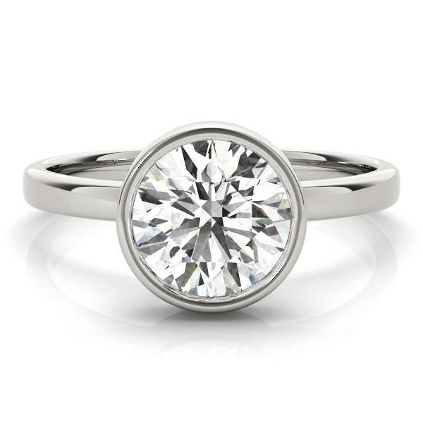 Round Bezel Diamond Solitaire Engagement Ring · 0.75 ct tw