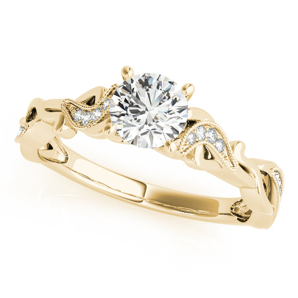 With Twisted Shank Diamond Engagement Ring · 0.10 ct tw