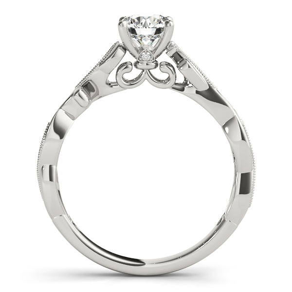 With Twisted Shank Diamond Engagement Ring · 0.10 ct tw