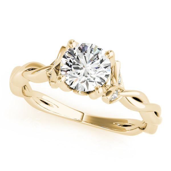Round With Twisted Shank Diamond Engagement Ring · 1.07 ct tw