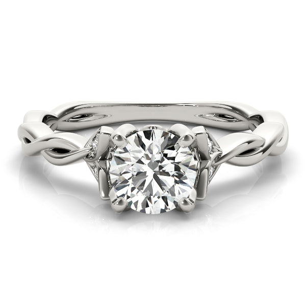 Round With Twisted Shank Diamond Engagement Ring · 1.07 ct tw