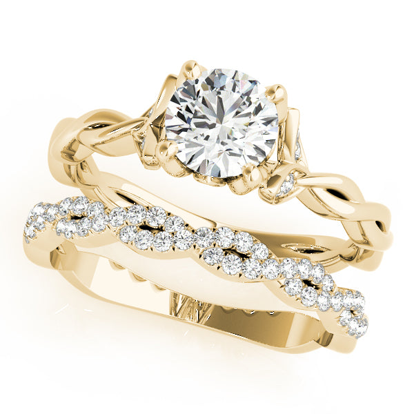 Round With Twisted Shank Diamond Engagement Ring · 1.07 ct tw