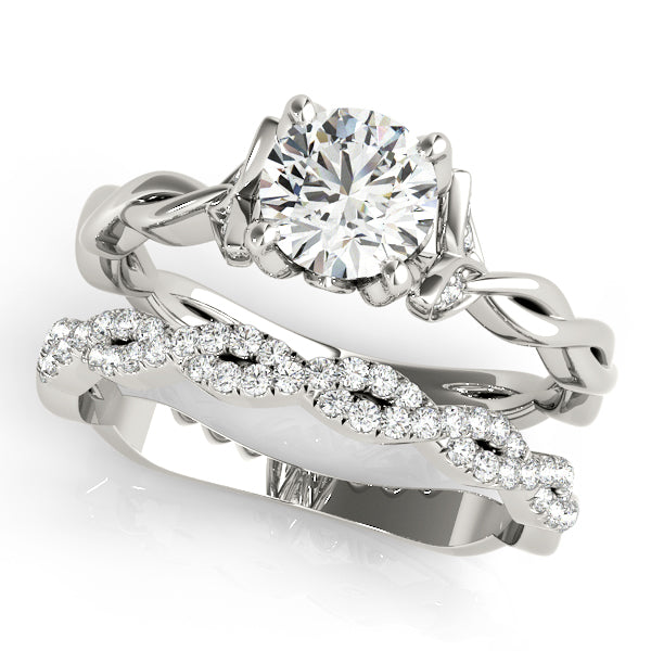 Round With Twisted Shank Diamond Engagement Ring · 1.07 ct tw
