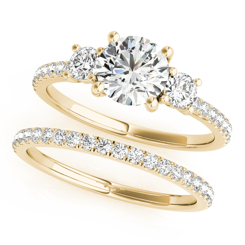 Round Three-Stone Diamond Engagement Ring · 1.90 ct tw