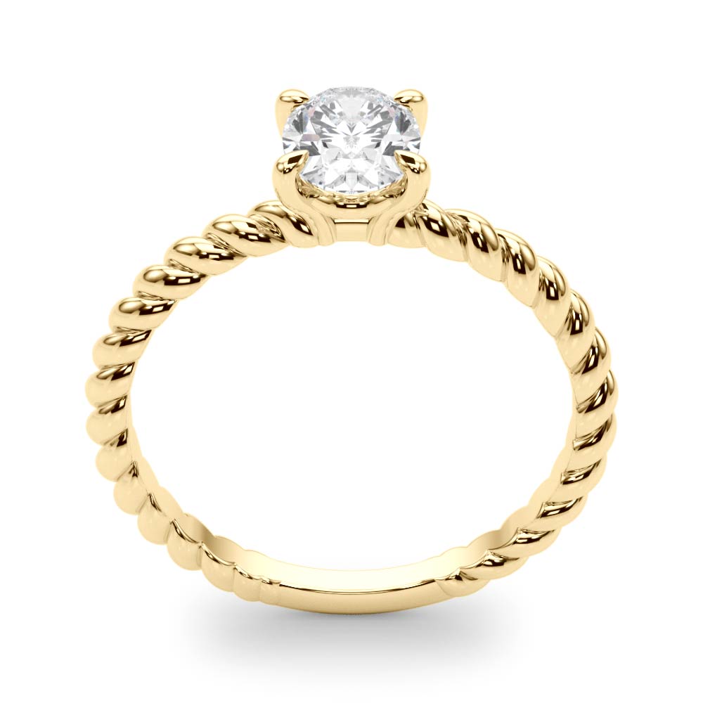 Oval Twisted Shank Center Engagement Ring