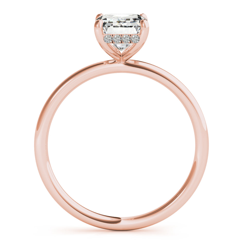 Emerald Cut Center Diamond Engagement Ring · 0.10 ct tw