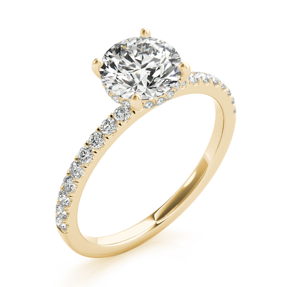 Round Single Row Center Diamond Engagement Ring · 1.26 ct tw