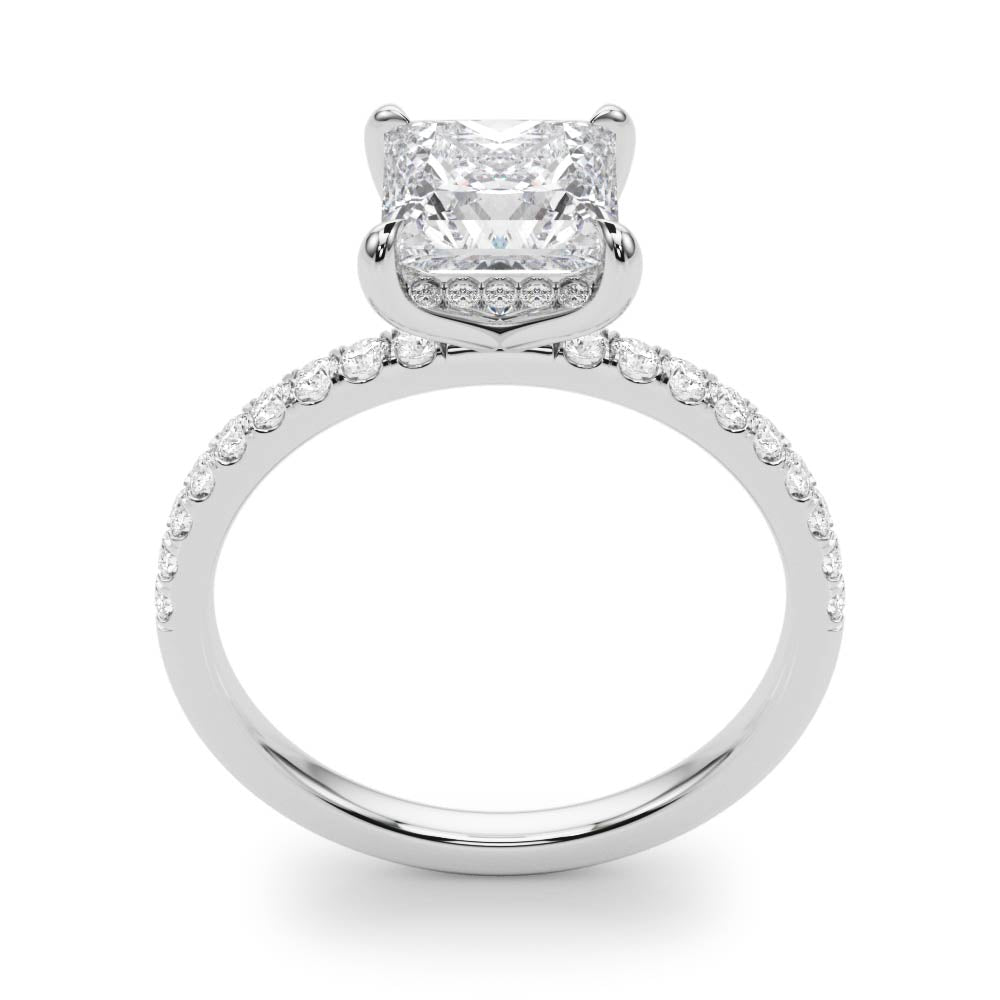 Square Single Row Princess Cut Diamond Engagement Ring · 1.01 ct tw