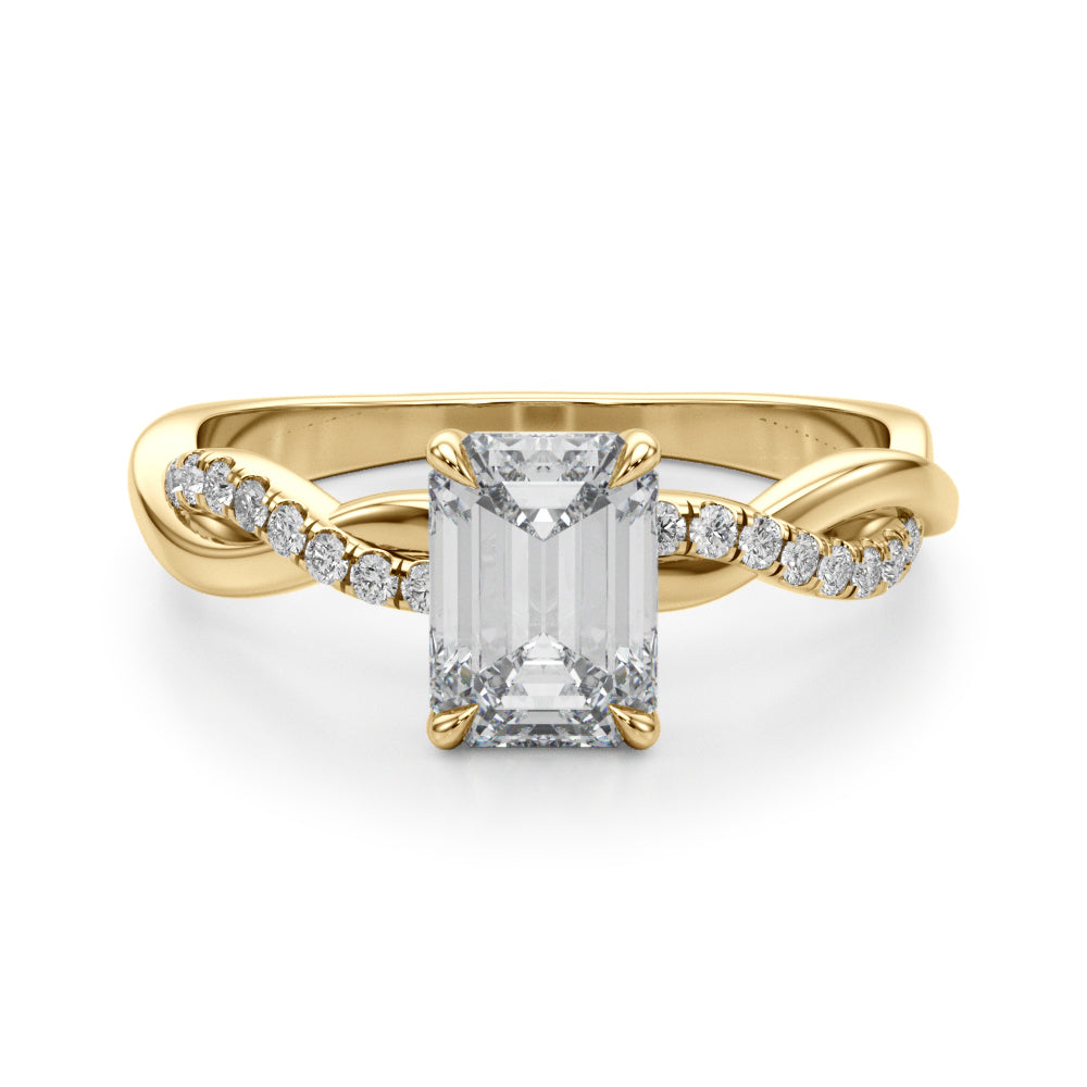 Emerald Cut Center Diamond Engagement Ring · 1.00 ct tw