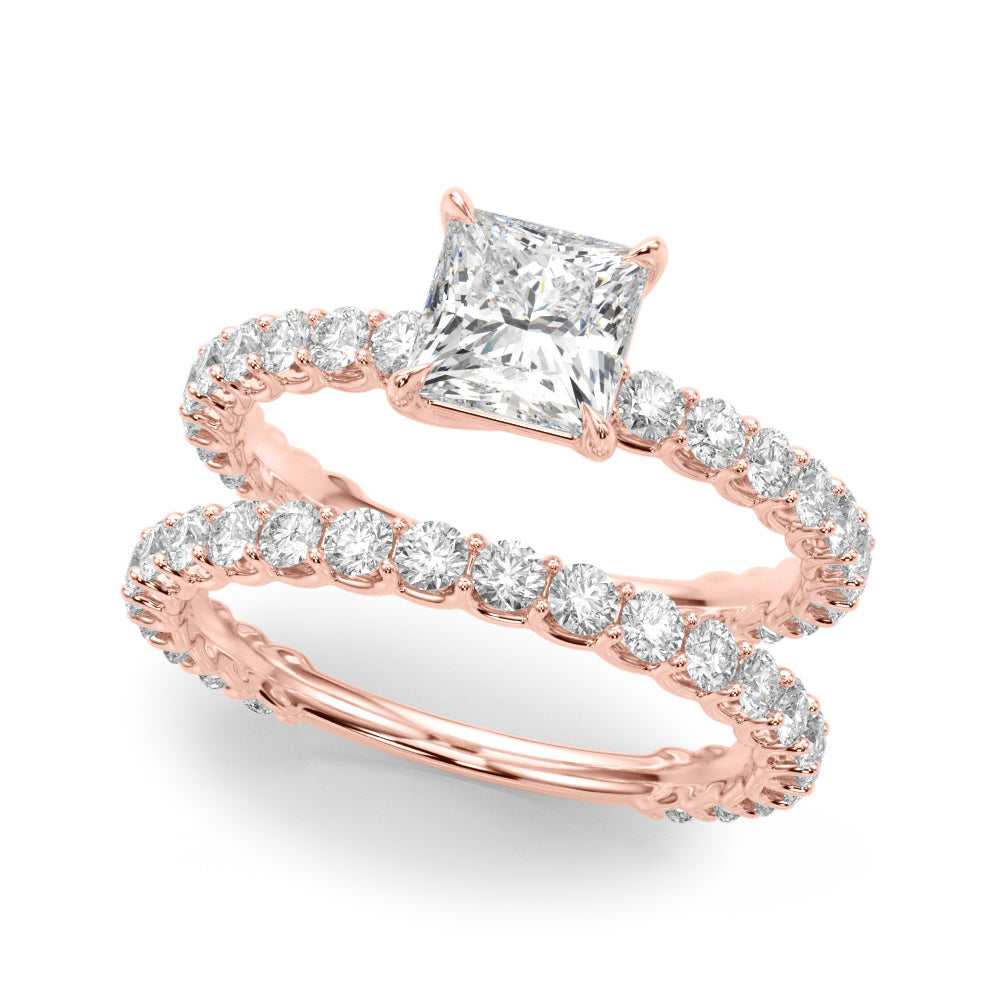 Square Diamond Engagement Ring · 3.16 ct tw