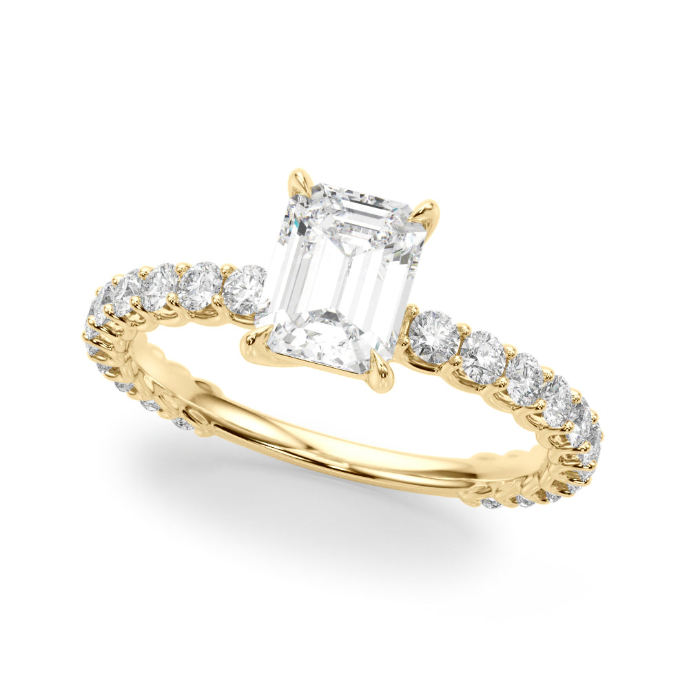 Emerald Diamond Engagement Ring · 0.66 ct tw