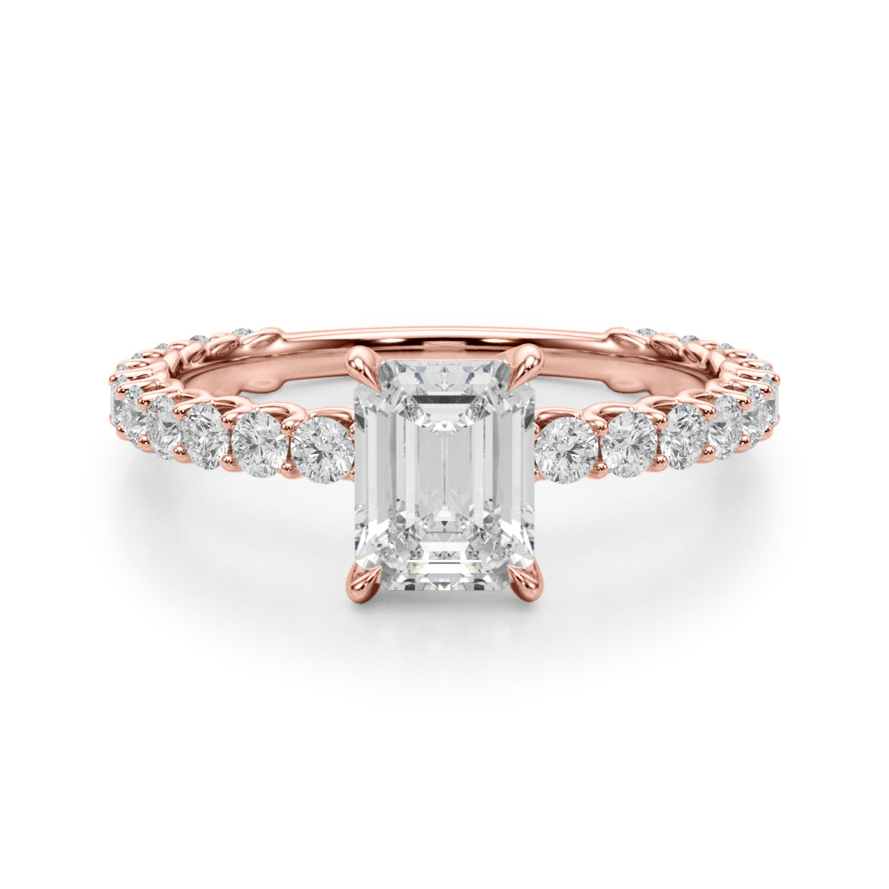 Emerald Diamond Engagement Ring · 0.66 ct tw