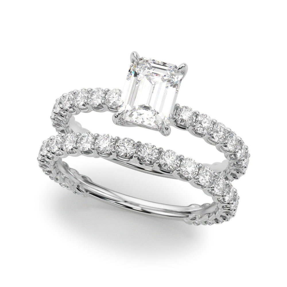 Emerald Diamond Engagement Ring · 0.66 ct tw