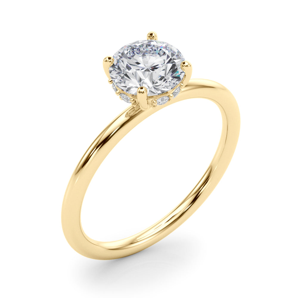 Round Hidden Halo Diamond Engagement Ring · 1.83 ct tw