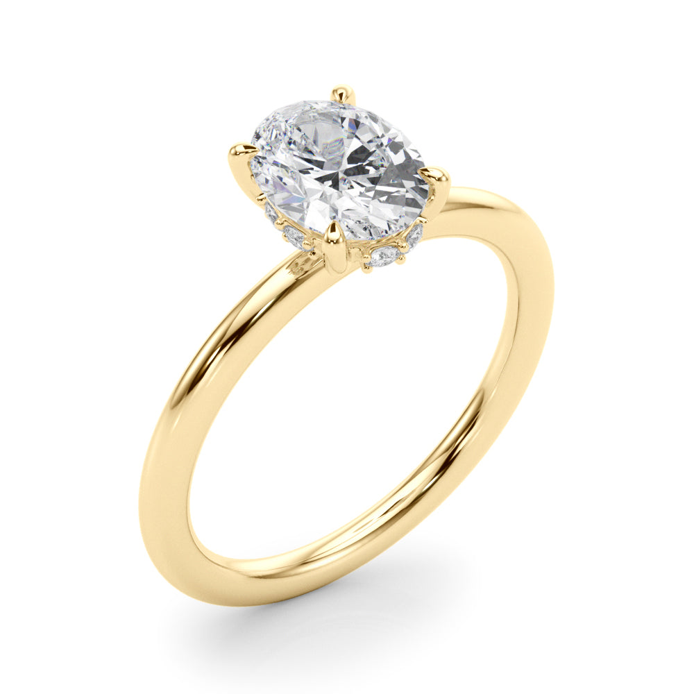 Oval Hidden Halo Diamond Engagement Ring · 0.66 ct tw